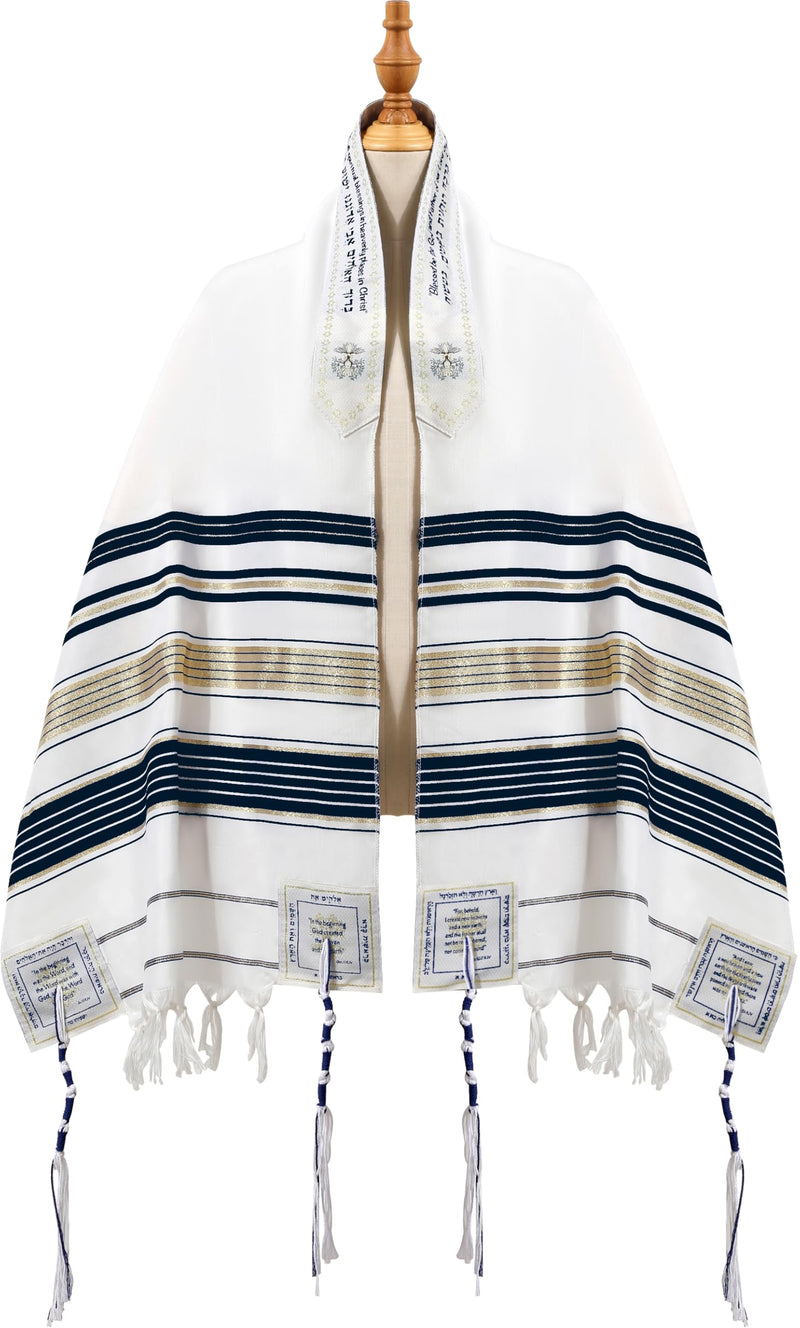 Holy Land Market Grafted IN - Messianic Christian Prayer Shawl/Tallit Prayer Shawl - Creation and Restoration Talit