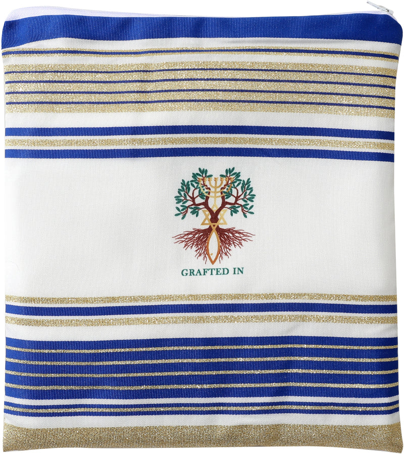 Holy Land Market Grafted IN - Messianic Christian Prayer Shawl/Tallit Prayer Shawl - Creation and Restoration Talit