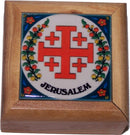 Holy Land Market First Communion Box - Rosary Box - Bethlehem Olive Wood