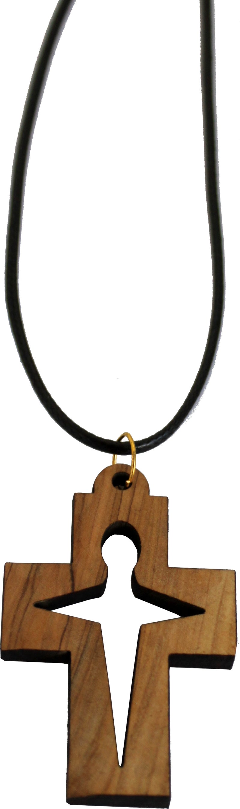 Olive Wood Cross Risen Christ (2.5 Inches)