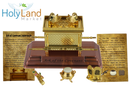 Holy Land Market The Ark of The Covenant Gold Plated (Small, Ark and Contents) With Special Explanation Card for Ark and Contents