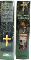 Jordan River Holy Water Holy Sepulchre Jerusalem with Extra Olive Wood with Cross Cover - Scented