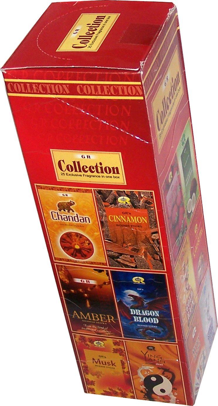Holy Land Market 25 fragrances x 8 Incense sticks set imported from India ( About 200 Incense Sticks )