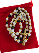 MEDJUGORJE - Rosary Made from Apparition Hill Stones directly from MEDUGORJE. (20 inches Long) - Black Thread