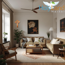 Holy Land Market 10" Celtic Olive Wood Wall Crucifix – Handmade in Bethlehem with Metal Saint Benedict Medal (Front & Back), Certificate, Prayer Card & Medal Explanation – Solid Olive Wood Cross