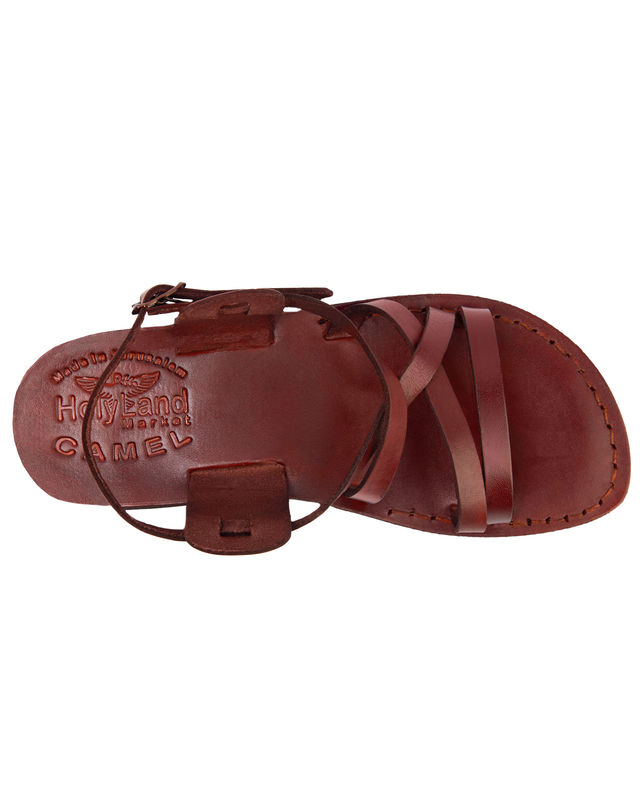Holy Land Market Unisex Adults/Children Genuine Leather Biblical Sandals/Flip Flops/Slides/Slippers (Jesus - Yashua)  Yashua Style II