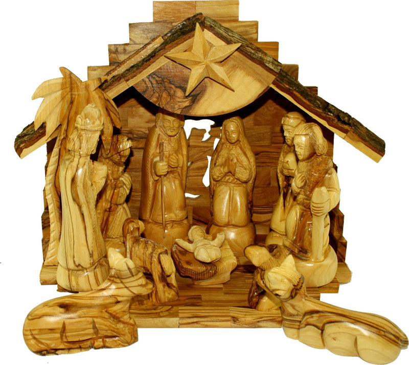 Olive Wood Silent Night Nativity