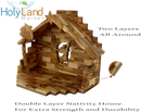 Conjunto de nacimiento de Holy Land Market - Conjunto de nacimiento de madera de olivo