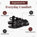 Sandalias/Chanclas Bíblicas de Jesús de Cuero para Hombres/Mujeres del Mercado de Tierra Santa (Estilo Negro II)