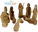 Holy Land Market Olive Wood Nativity Set - Inspirational Christmas Decorations Indoor | Hand-Carved Modern Abstract Style | Perfect Christmas Table Decor | Authentic Bethlehem Craft