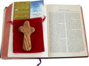 Holy Land Market Comfort/Holding Cross Also Known as Palm or Hand Cross With Velvet Bag And Two Certificates (4 Inches) ( 2 Crosses )