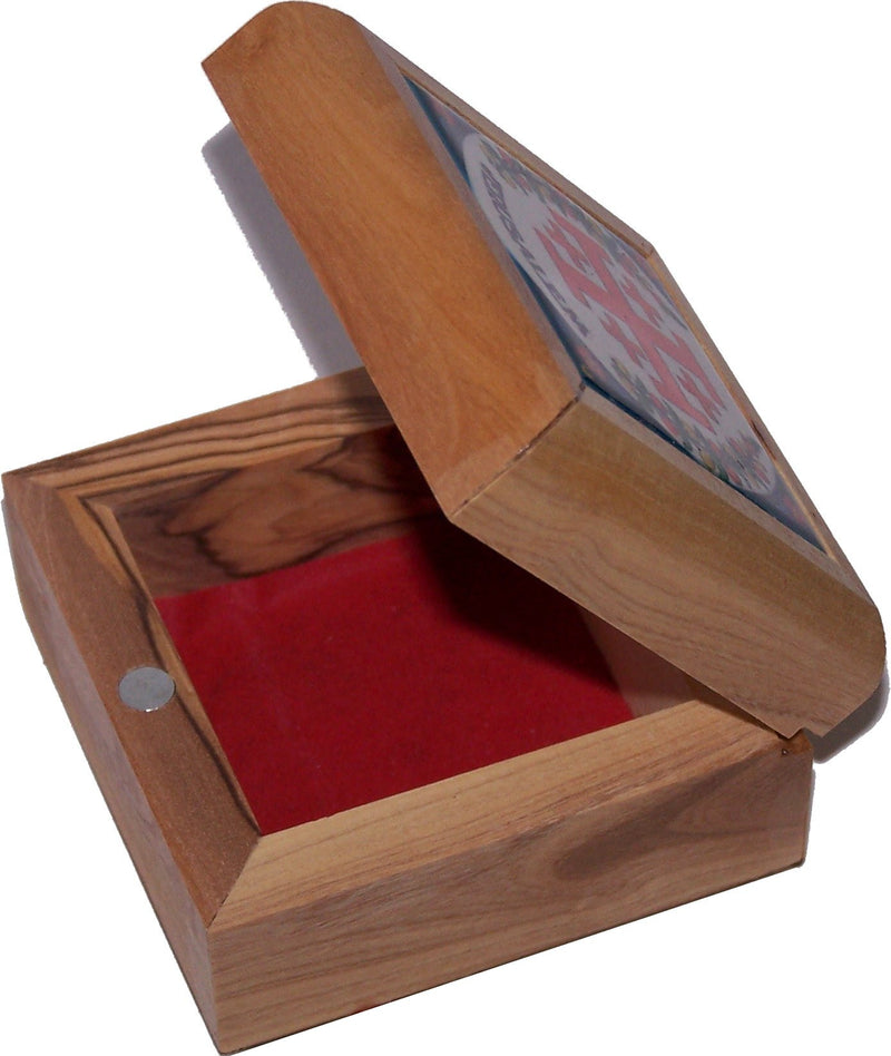 Holy Land Market First Communion Box - Rosary Box - Bethlehem Olive Wood