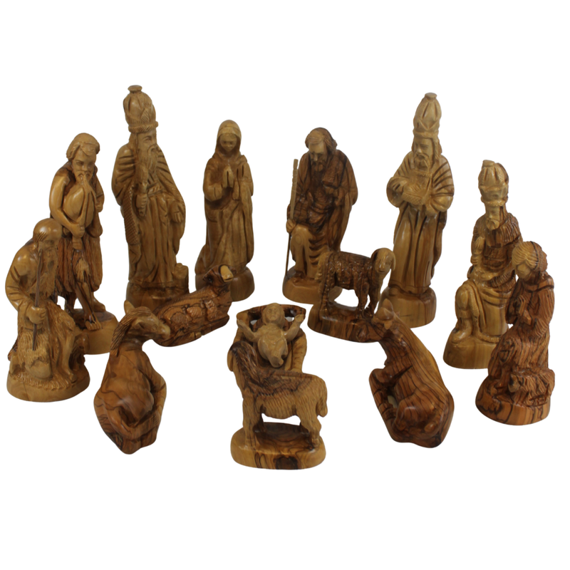 Pesebre Corona Madera Olivo