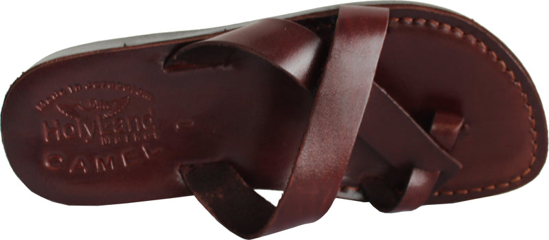Holy Land Market Men/Women Biblical Jesus Leather Sandals/Slides From Jerusalem (Paul  Style I)