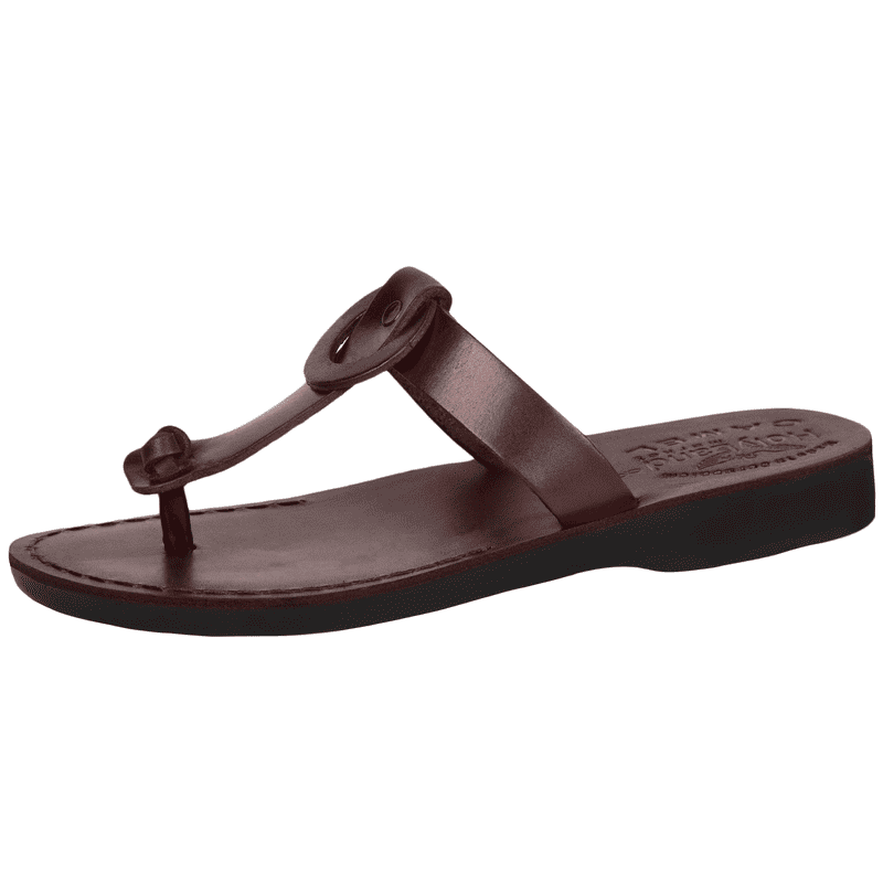 Sandalias/Deslizadores de Cuero de Jesús Bíblico para Hombres/Mujeres del Mercado de Tierra Santa Desde Jerusalén (Campo del Pastor IV)