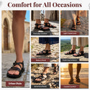 Sandalias/Chanclas Bíblicas de Jesús de Cuero para Hombres/Mujeres del Mercado de Tierra Santa (Estilo Negro II)