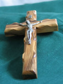 Holy Land Market Eight Inch (8) Bethlehem Olive Wood Cross and Crucifix