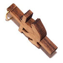 Cruz de paloma del Espíritu Santo de madera de olivo con láser (6 cm o 2.36" de largo)