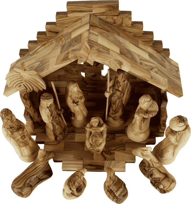 Holy Land Market Nativity Set- Olive Wood Nativity Set