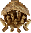 Holy Land Market Nativity Set- Olive Wood Nativity Set