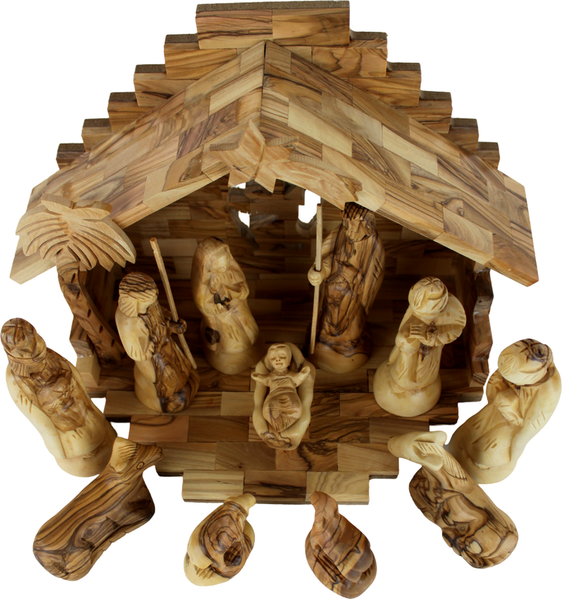 Holy Land Market Nativity Set- Olive Wood Nativity Set