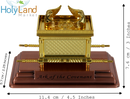 Holy Land Market The Ark of The Covenant Gold Plated (Small, Ark and Contents) With Special Explanation Card for Ark and Contents