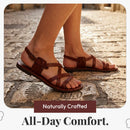 Holy Land Market Men/Women Biblical Jesus Leather Sandals/Slides From Jerusalem (Yashua-Style II)