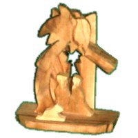 Holy Land Market Wood Ornament - (7x5 cm or 2.8x2)