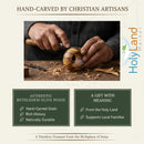 Holy Land Market Hand-Carved Olive Wood Napkin Rings - Set of 6 - Holy Land Bethlehem Wood (Ring is 1.8 Inches in Diameter and 0.9 Inches high)