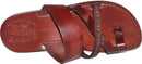 Sandalias/deslizadores de cuero/bordadas de Jesús bíblico para hombres/mujeres del Mercado de Tierra Santa de Jerusalén (Estilo Elías)
