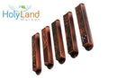 Holy Land Market Copper Mezuzah Set, 3.5 Inch, 5 Traditional Designs with Scrolls and Screws