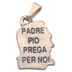 Padre Pio medal - Small - Pewter (1.7cm-0.67")