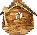 Holy Land Market Olive Wood Nativity Set - Inspirational Christmas Decorations Indoor, Hand Carved Nativity Set for Christmas Table Decor, Bethlehem Olive Wood, Christian Home Gift