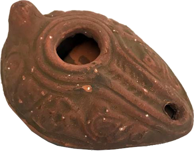 Holy Land Market Herodian Ancient Biblical Oil Lamp Replica