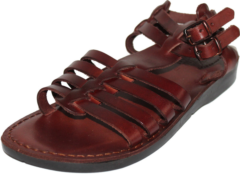 Holy Land Market Unisex Adults/Children Genuine Leather Biblical Sandals/Flip Flops/Slides/Slippers (Jesus - Yashua) Jeremiah Style
