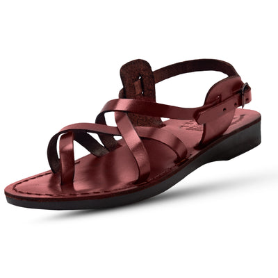 Holy Land Market Men/Women Biblical Jesus Leather Sandals/Slides From Jerusalem (Jesus Style IV)