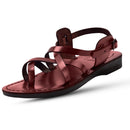 Mercado Tierra Santa Sandalias/Deslizadores de cuero bíblicos para hombres/mujeres de Jesús desde Jerusalén (Estilo IV de Jesús)