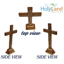 Holy Land Market Standing or Table Altar Olive Wood Cross