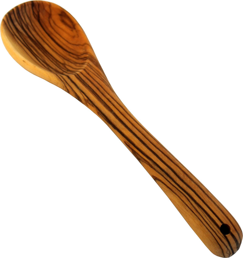 Holy Land Market Olive Wood Handcrafted Olive Wood Spoon, for Cooking, Eating or Serving ( 8 Inches )