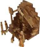 Holy Land Market Olive Wood Miniature Set with Stable 12 Pieces