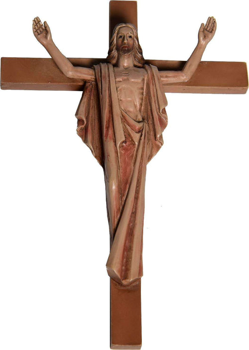 Crucifijo de Resina Resucitado (18.8 cm o 7.4 Pulgadas)