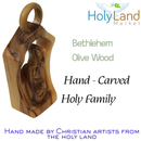 Wood Nativity Set - Holy Family modern style (14.5 high x10 cm or 5.7x3.93")