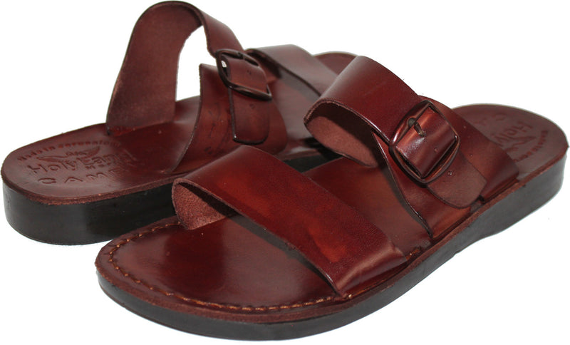 Holy Land Market Men/Women Biblical Jesus Leather Sandals/Slides From Jerusalem (Andrew Style II)