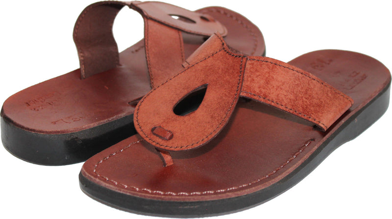 Holy Land Market Men/Women Biblical Jesus Leather Sandals/Slides From Jerusalem (Andrew Style I)