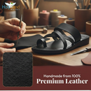 Holy Land Market Men/Women Biblical Jesus Leather Sandals/Slides From Jerusalem (Bethlehem Black)