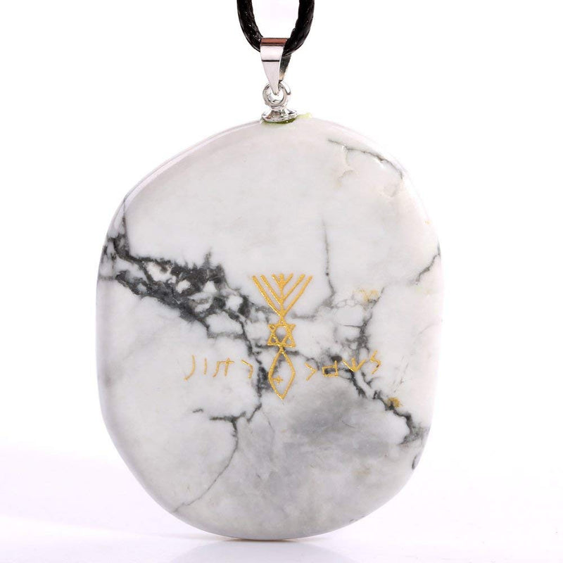 Israel Stone engraved with first Messianic Symbol found with Text engraved (comes with Leather necklace)
