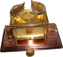 Holy Land Market The Ark of The Covenant Gold Plated (Small, Ark and Contents) With Special Explanation Card for Ark and Contents
