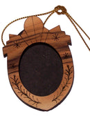 Olive Wood hanging frame and magnet decoration / Christmas Ornament - Model II ( 6 cm or 2.4 Inches )
