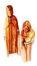 Holy Land Market Olive Wood Holy Family - 2 Pieces Statue (8.1 Inches)