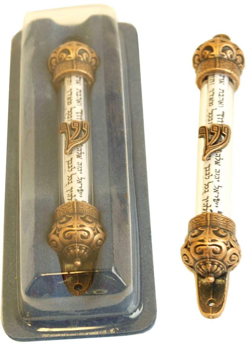 Crown Mezuzah with Scroll (5 inches)